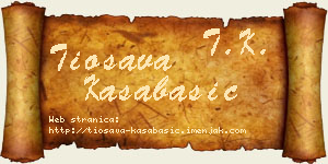 Tiosava Kasabašić vizit kartica